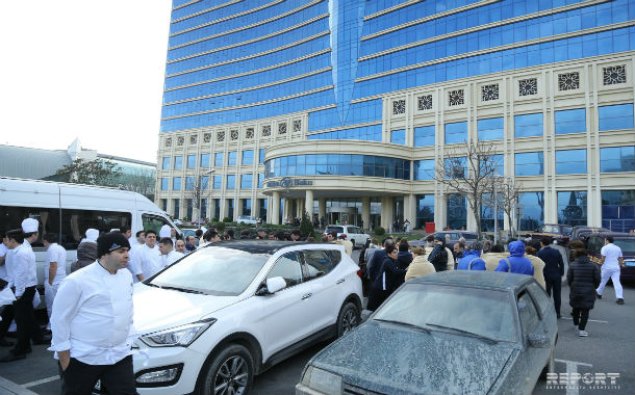 “Hilton Baku” hotelində yanğın olub – FOTO