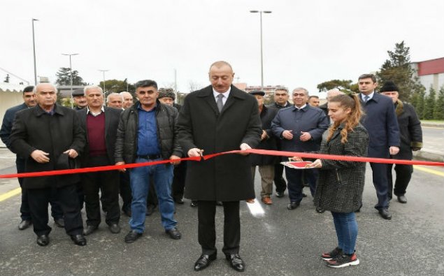 Prezident İlham Əliyev Mərdəkan-Qala avtomobil yolunun açılışında iştirak edib – FOTO