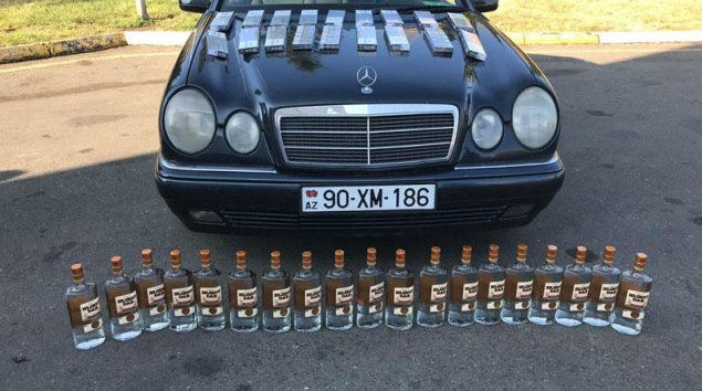 Gürcüstandan  qanunsuz yolla gətirilən spirtli içkilər və siqaretlər aşkarlandı