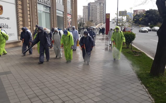 Nəsimi rayonu ərazisində profilaktik dezinfeksiyaedici tədbirlər davam etdirilir  - FOTO