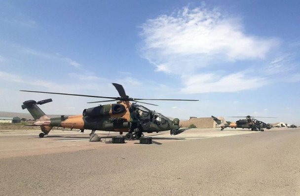 “TurAz Qartalı - 2020” təlimlərinə döyüş helikopterləri də cəlb edildi    — VİDEO
