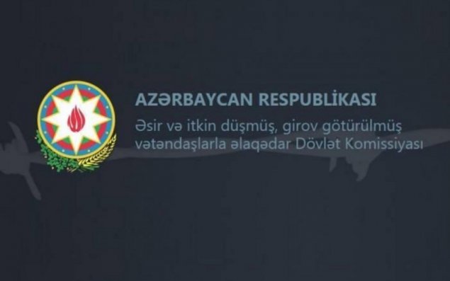 Dövlət Komissiyası: Hazırda 3 Azərbaycan vətəndaşı Ermənistanda əsir-girovluqda saxlanılır