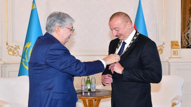 İlham Əliyev Qazaxıstanın “Altın kıran” – “Qızıl qartal” ali ordeni ilə təltif olundu (FOTO)