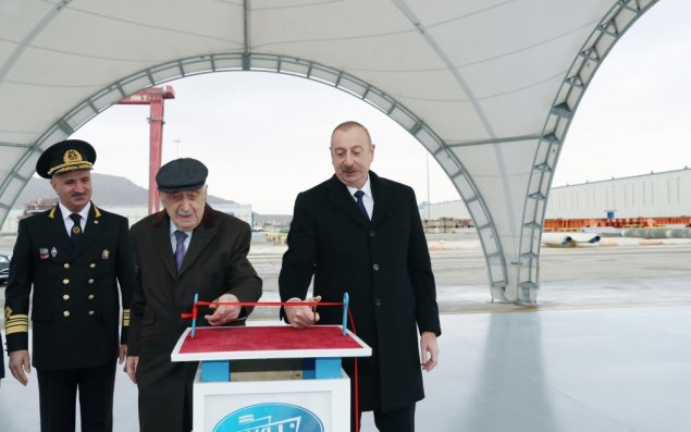 Prezident tankerin istismara verilməsi mərasimində iştirak etdi - YENİLƏNDİ + FOTOLAR