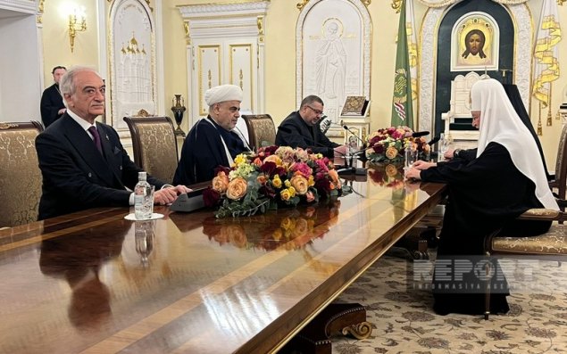 Allahşükür Paşazadə Moskvanın və bütün Rusiyanın Patriarxı ilə görüşüb