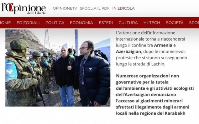 İtaliya qəzeti azərbaycanlı ekofəalların aksiyasından yazıb