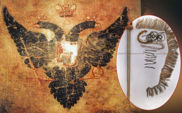 Qarabağ xanına məxsus bayraq bərpa olunub - FOTO