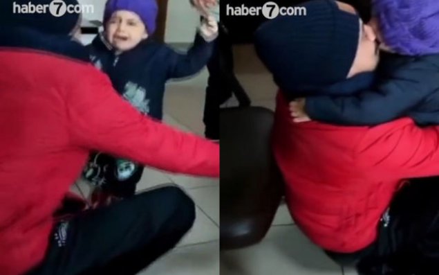 Hatayda zəlzələdə bir-birini itirən ata və 4 yaşlı qızı Adanada görüşdülər - VİDEO