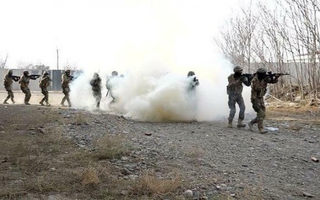 Gürcü general XTQ-nin təlimini izlədi - Video