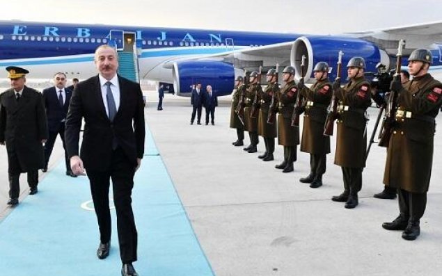 İlham Əliyev Türkiyəyə səfər etdi - Foto