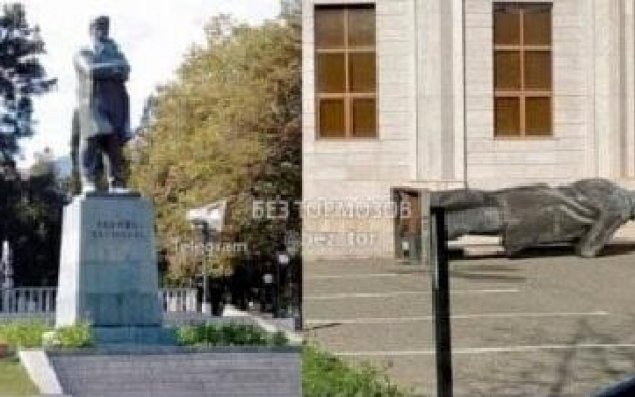 Xankəndidəki bu rüsvayçı abidə söküldü - Foto