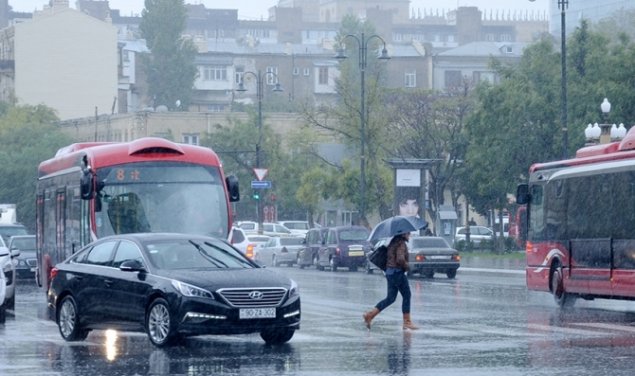 Bakıya yağış yağacaq, temperatur 25 dərəcəyə düşəcək