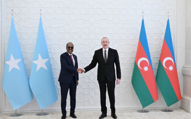Somali Prezidentinin rəsmi qarşılanma mərasimi olub - FOTO