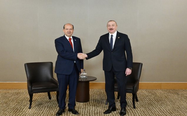 Prezident İlham Əliyev Antalyada Ersin Tatarla görüşüb 