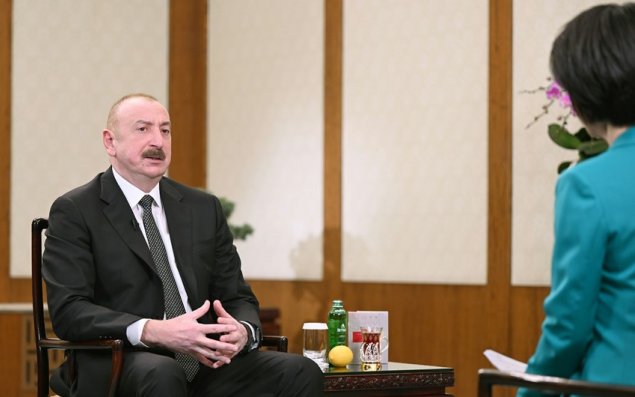 İlham Əliyev Çinin CGTN telekanalına müsahibə verib