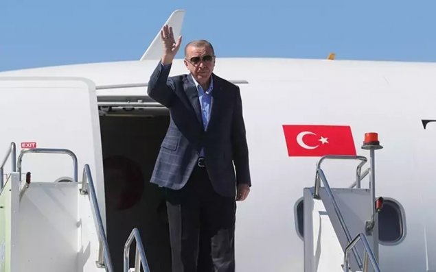 Türkiyə Prezidenti Azərbaycana səfərə gəlib