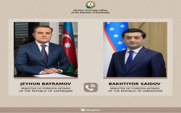 Ceyhun Bayramov özbəkistanlı həmkarı ilə danışdı