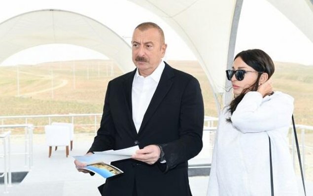 İlham Əliyev və xanımı Ağdərədə