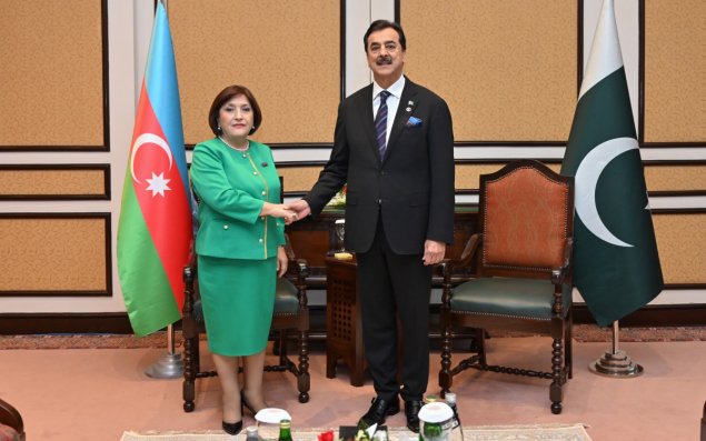 Sahibə Qafarova Pakistan Senatının sədri ilə görüşüb