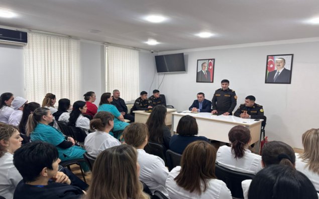 FHN Qax rayon Mərkəzi Xəstəxanasında yanğın-taktiki təlim keçirib - VİDEO