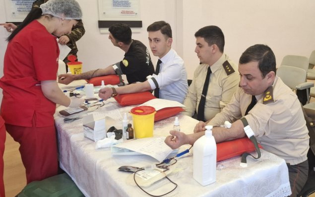 FHN-də qanvermə aksiyası keçirilib - VİDEO