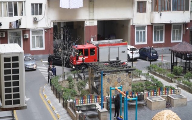 FHN Bakıda yayayış kompleksində şərti yanğın təlimi keçirib - VİDEO