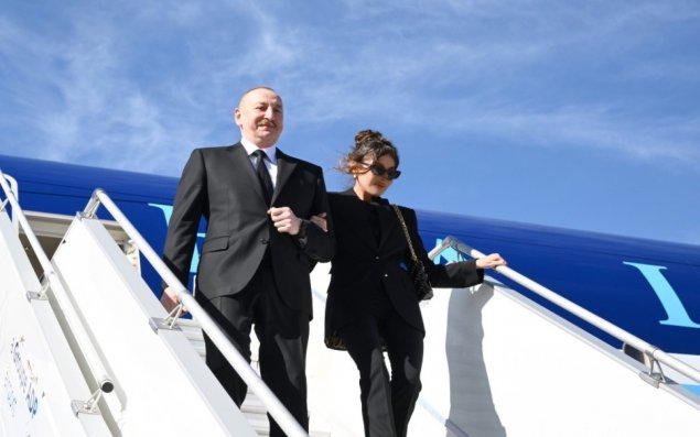 İlham Əliyev Gürcüstana dövlət səfərinə gəlib