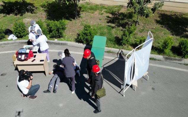 FHN mülki müdafiə məşqləri keçirib - VİDEO