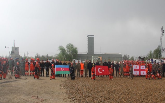 FHN əməkdaşları Türkiyə-Azərbaycan-Gürcüstan SAR təlimində iştirak edib