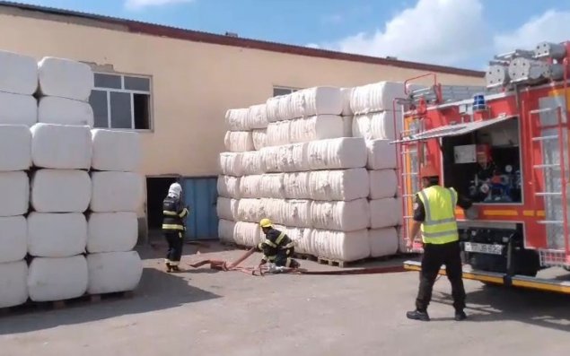 Bərdə Pambıq İstehsalı və Emalı Zavodunda yanğın-taktiki təlimi keçirilib