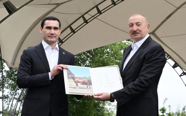Türkmənistan Prezidentinə Qarabağ atı hədiyyə edilib