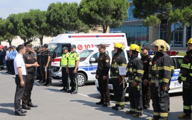 FHN-in Bakı Regional Mərkəzi mülki müdafiə məşqləri keçirib