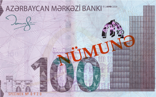 Yeni 100 manatlıqlar tədavüldə - FOTO