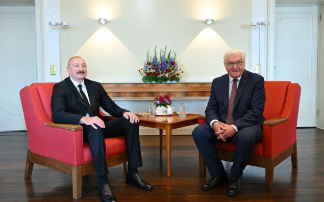 Azərbaycan və Almaniya prezidentlərinin təkbətək görüşü keçirilir
