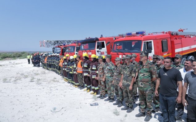 Babək rayonunda yanğın-taktiki təlim keçirilib - FOTO