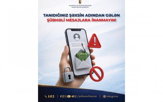 DİN kiberdələduzluq halları ilə bağlı vətəndaşlara xəbərdarlıq edib
