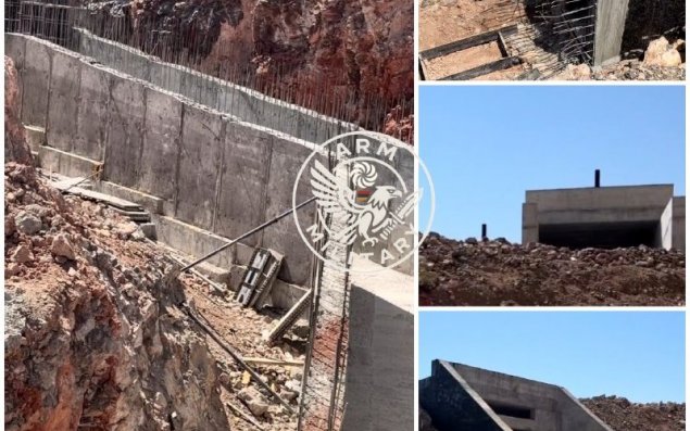 Ermənistan Azərbaycanla sərhəddə beton istehkamlar qurur