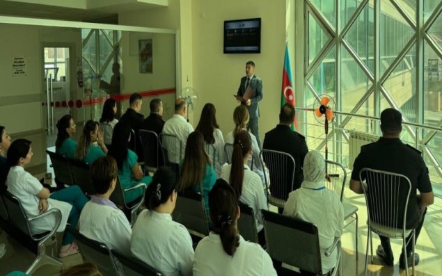 Fövqəladə hallarda davranış qaydaları barədə tədbirlər keçirilib
