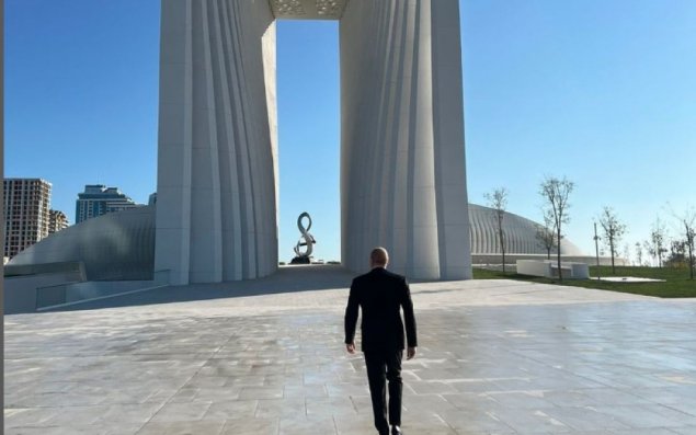Prezident və xanımı Zəfər parkını ziyarət etdi - FOTOLAR