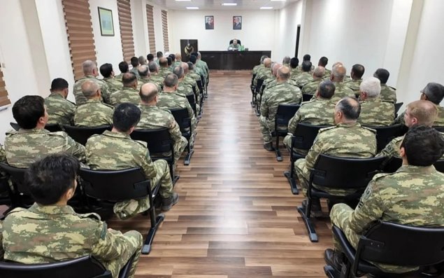 Hərbi vəzifəlilərin təlim toplanışları başa çatdı - FOTOLAR 
